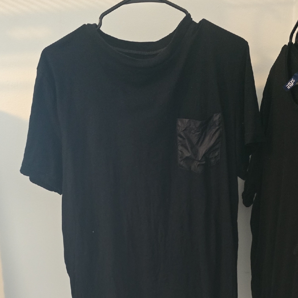 French Connection Black Short Sleeve Tee with Pocket